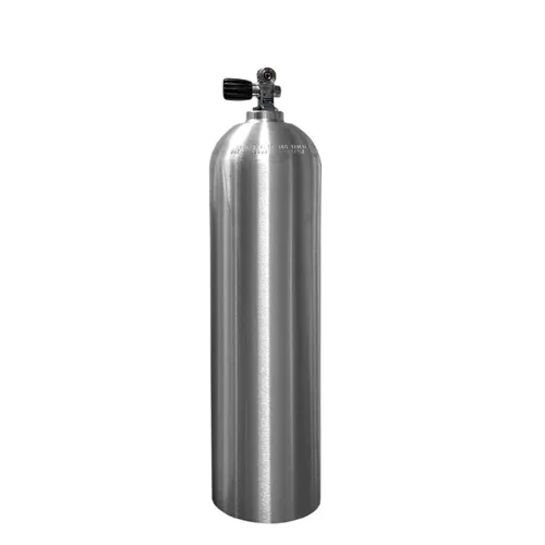 Tanque de buceo de aluminio con su válvula